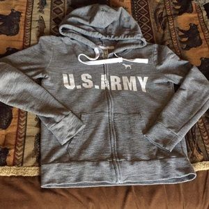 SOLD PINK US ARMY zip up